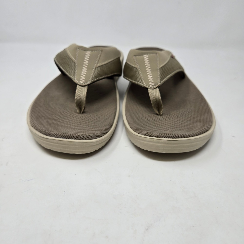 Hey Dude Mens Milo Tan Beige Mesh Flip Flop Sandals Size 14 Lightweight Comfort - Picture 5 of 10